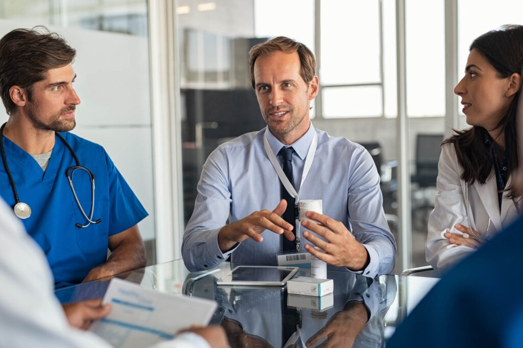 K&W Marketing Consultants | Pharmaceutical advisor showing new medicine